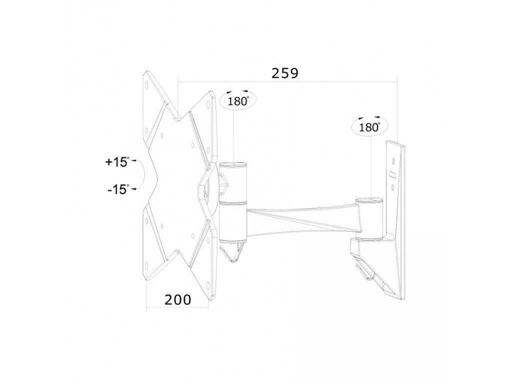 Стойка Neomounts by NewStar Flat Screen Wall Mount (2 pivots & tiltable) 6604_15.jpg