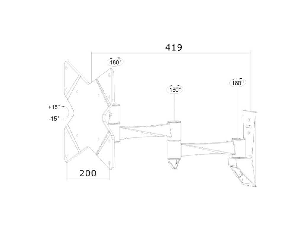 Стойка Neomounts by NewStar Flat Screen Wall Mount (3 pivots & tiltable) 6605_15.jpg