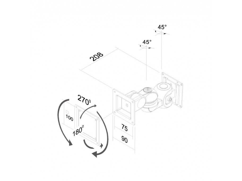 Стойка Neomounts by NewStar Flat Screen Wall Mount (1 pivot & tiltable) 6606_14.jpg