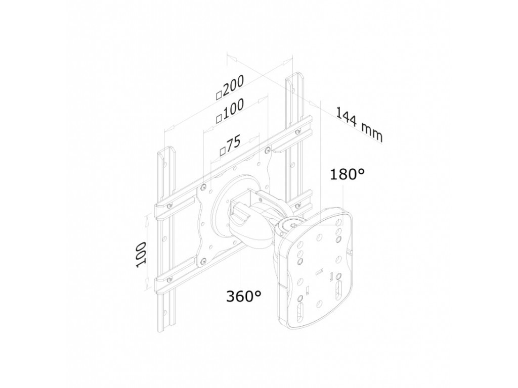 Стойка Neomounts by NewStar Flat Screen Wall Mount (1 pivot & tiltable) 6609_11.jpg