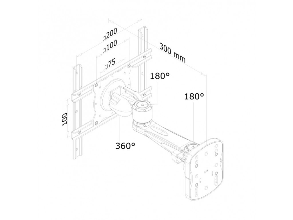 Стойка Neomounts by NewStar Flat Screen Wall Mount (2 pivots & tiltable) 6610_11.jpg