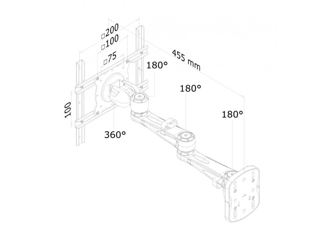 Стойка Neomounts by NewStar Flat Screen Wall Mount (3 pivots & tiltable) 6611_11.jpg