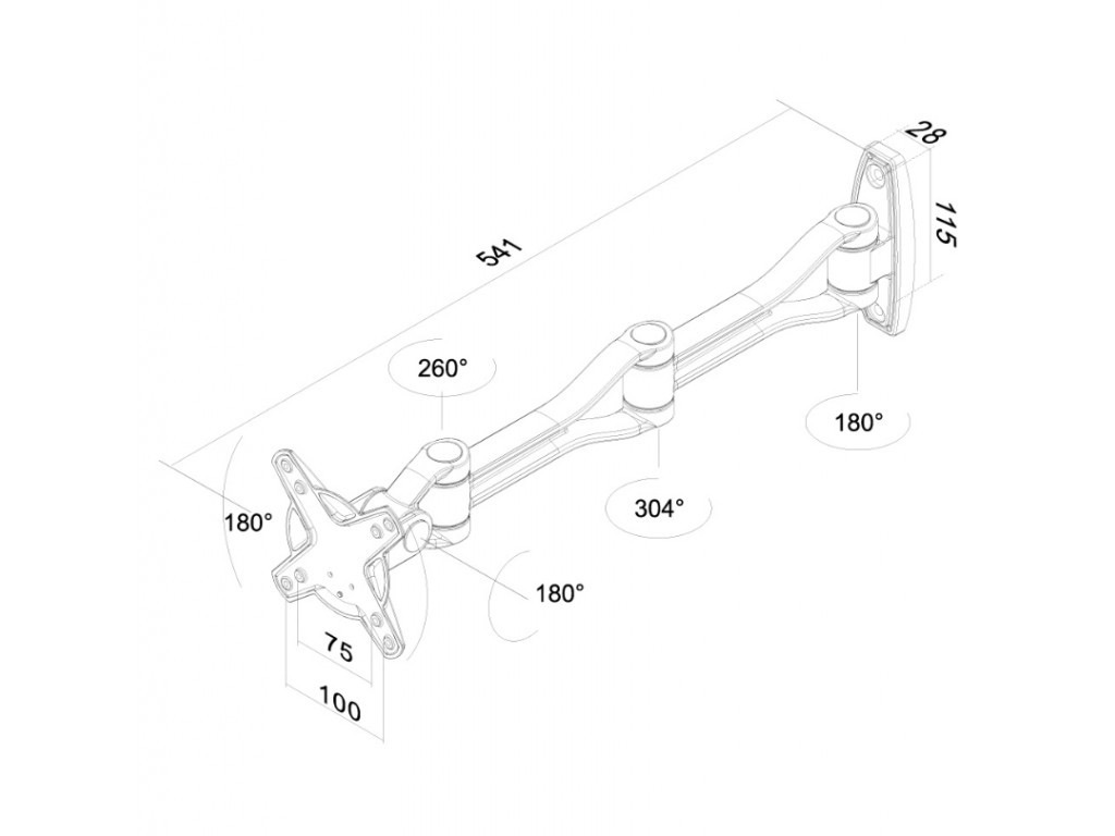 Стойка Neomounts by NewStar Flat Screen Wall Mount (3 pivots & tiltable) 6619_20.jpg