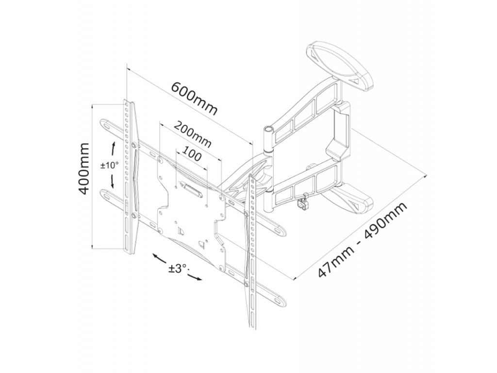 Стойка Neomounts by NewStar Flat Screen Wall Mount (3 pivots & tiltable) 6626_11.jpg