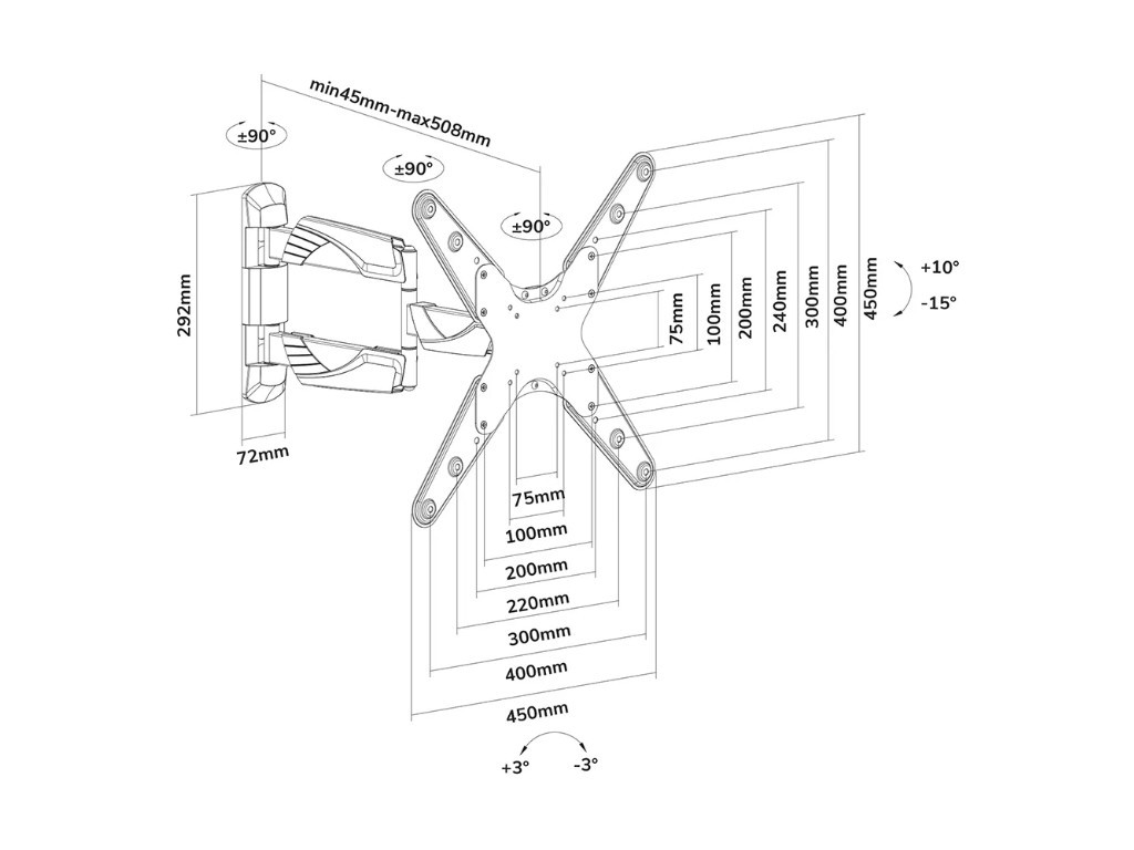 Стойка Neomounts Select Flat Screen Wall Mount (tilt & turn) 6656_15.jpg