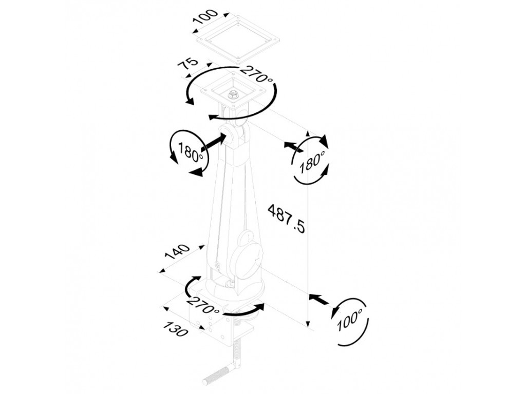 Стойка Neomounts by NewStar Flat Screen Desk Mount (clamp) 6666_11.jpg