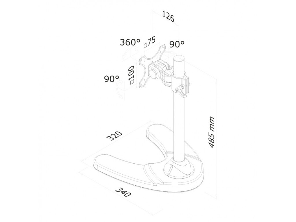 Стойка Neomounts by NewStar Flat Screen Desk Mount (stand/grommet) 6684_11.jpg