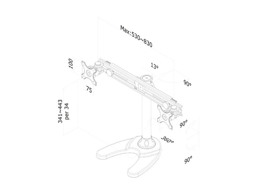 Стойка Neomounts by NewStar Flat Screen Desk Mount (stand/grommet) 6689_11.jpg