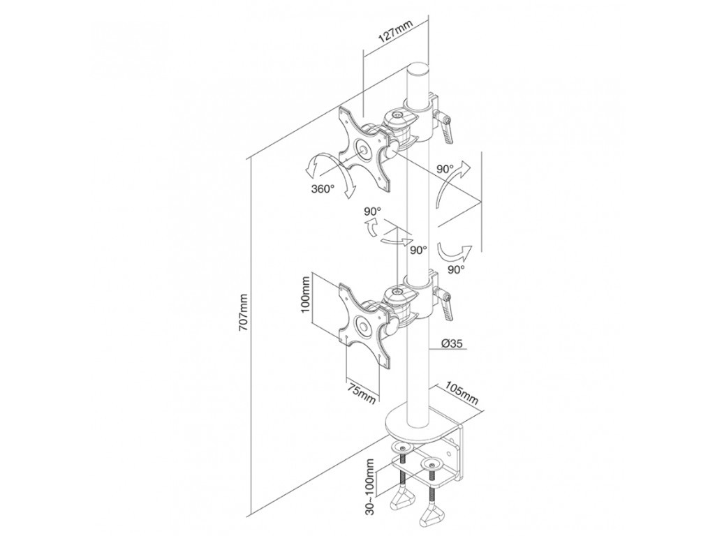 Стойка Neomounts by NewStar Flat Screen Desk Mount (clamp) 6693_14.jpg