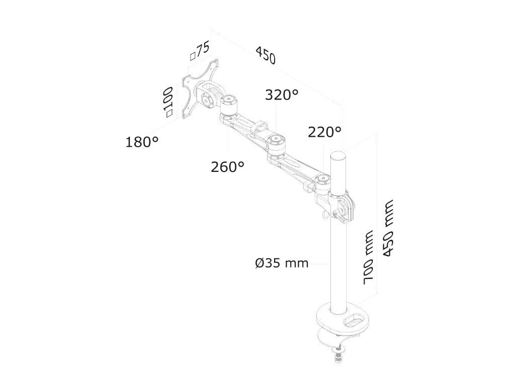 Стойка Neomounts by NewStar Flat Screen Desk Mount (grommet) 6714_11.jpg