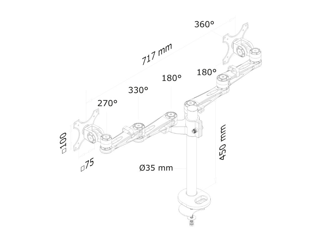 Стойка Neomounts by NewStar Flat Screen Desk Mount (grommet) 6716_11.jpg