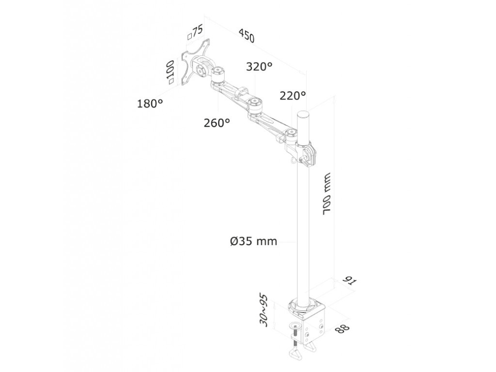 Стойка Neomounts by NewStar Flat Screen Desk Mount (clamp) 6718_11.jpg