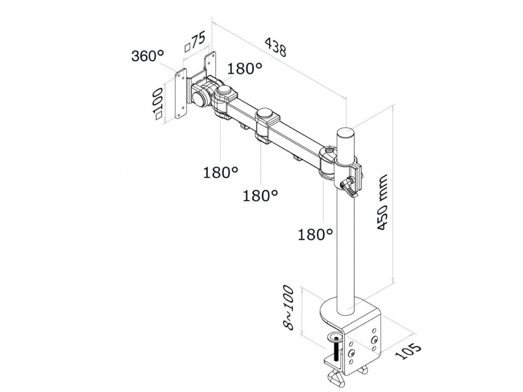 Стойка Neomounts by NewStar Flat Screen Desk Mount (clamp) 6727_11.jpg