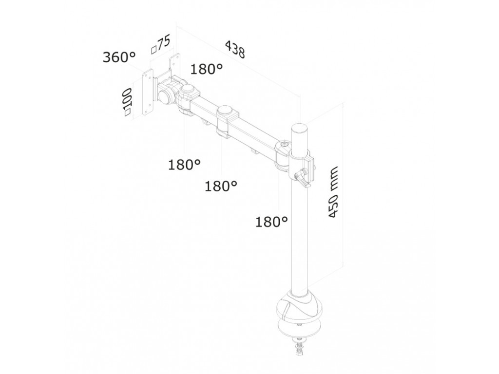 Стойка Neomounts by NewStar Flat Screen Desk Mount (grommet) 6732_11.jpg