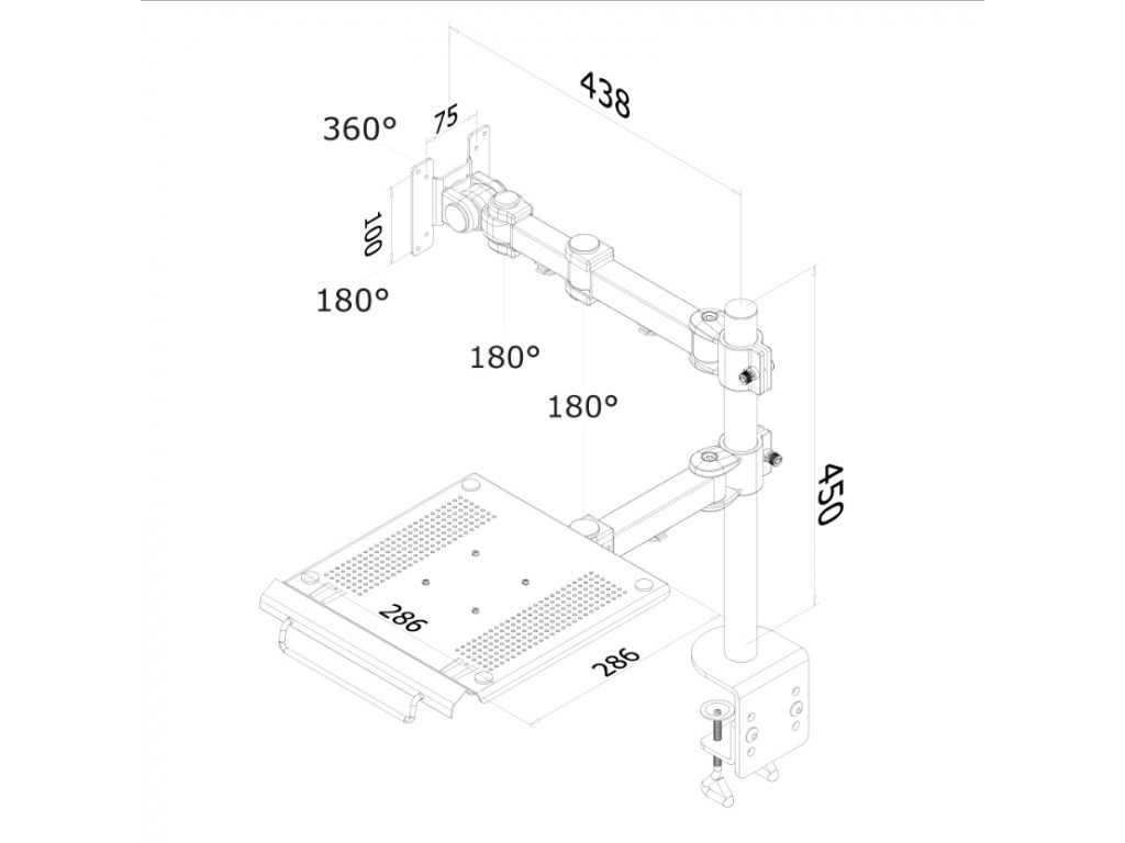 Стойка Neomounts by NewStar Flat Screen & Notebook Desk Mount (clamp) 6734_13.jpg