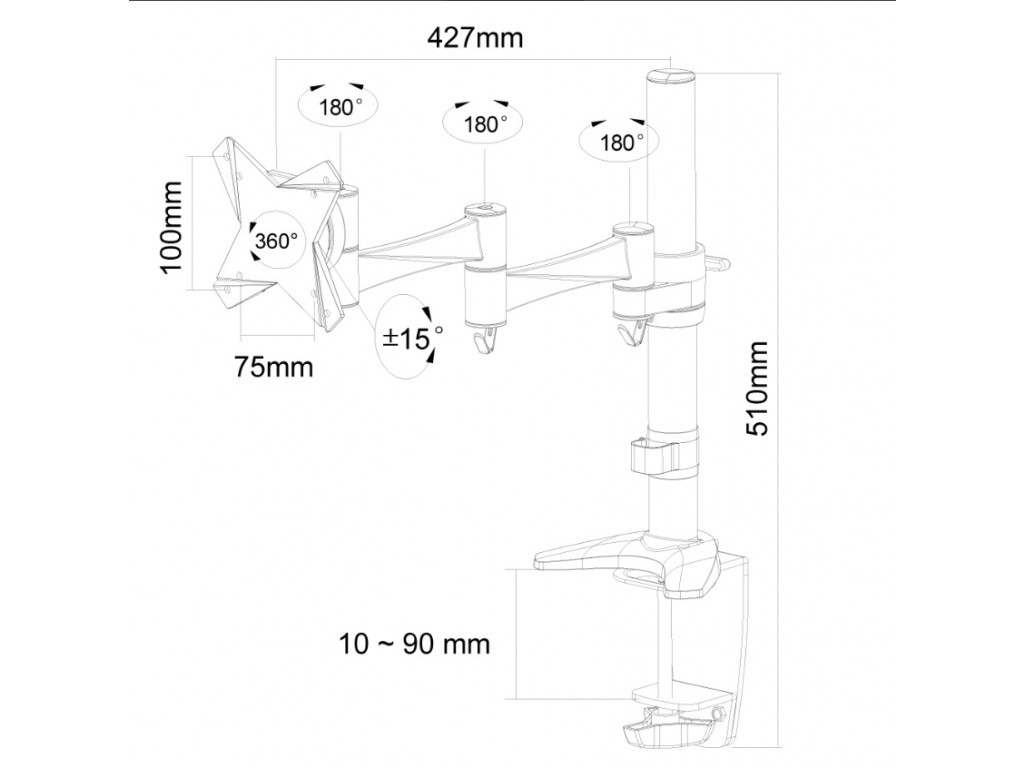 Стойка Neomounts by NewStar Flat Screen Desk Mount (clamp/grommet) 6744_11.jpg