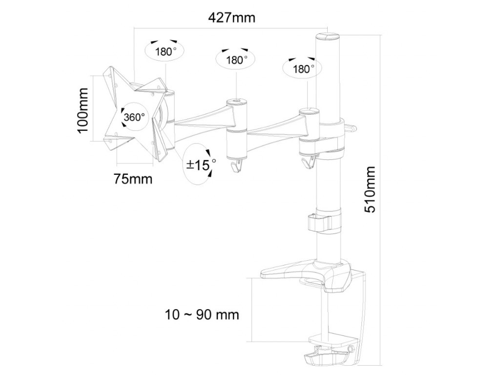 Стойка Neomounts by NewStar Flat Screen Desk Mount (clamp/grommet) 6746_1.jpg