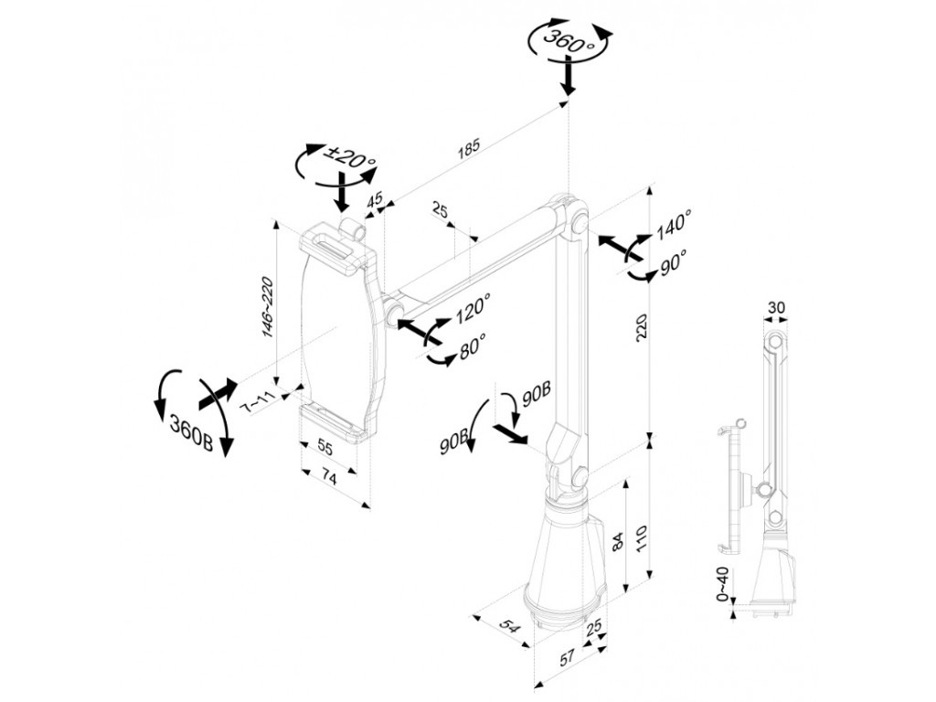 Стойка Neomounts by NewStar Tablet & Smartphone Arm (universal for all tablets & most smartphones) 6795_15.jpg