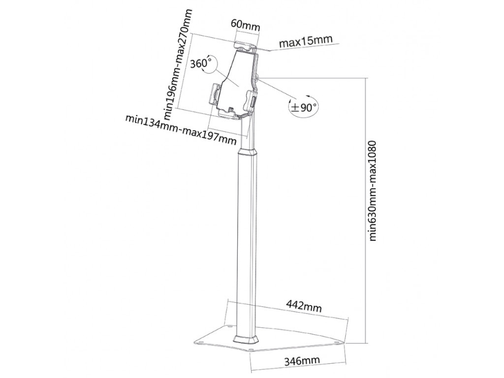 Стойка Neomounts by NewStar Tablet Floor Stand (fits most 7.9-10.5" tablets) 6798_11.jpg