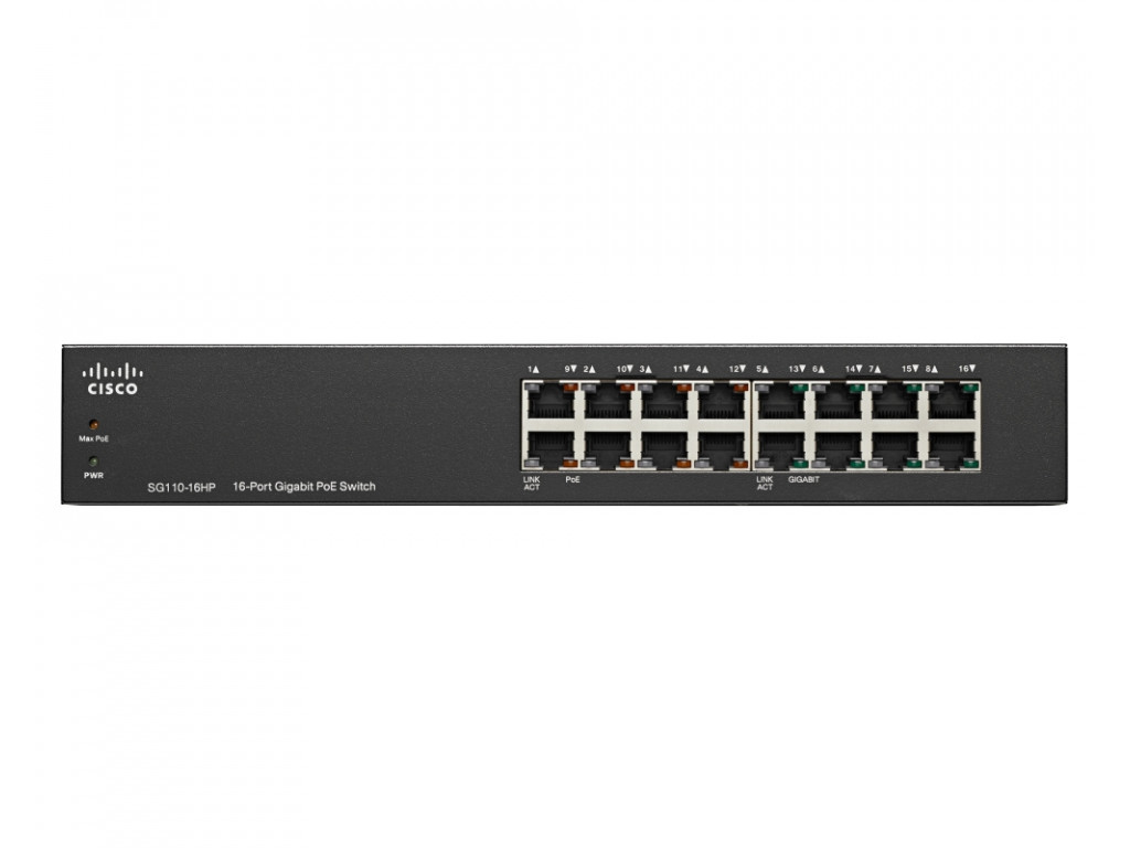 Комутатор Cisco SG110-16HP 16-Port PoE Gigabit Switch 8944_1.jpg