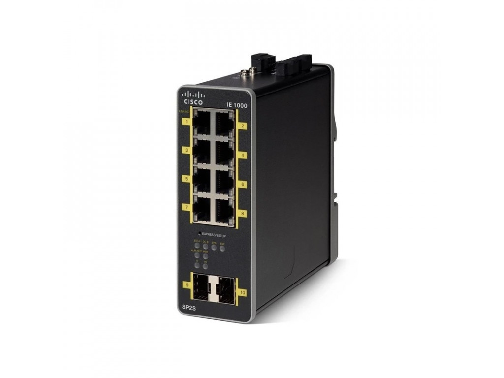 Комутатор Cisco IE1000 with 8 FE Copper PoE+ ports and 2 GE SFP uplinks 9188.jpg