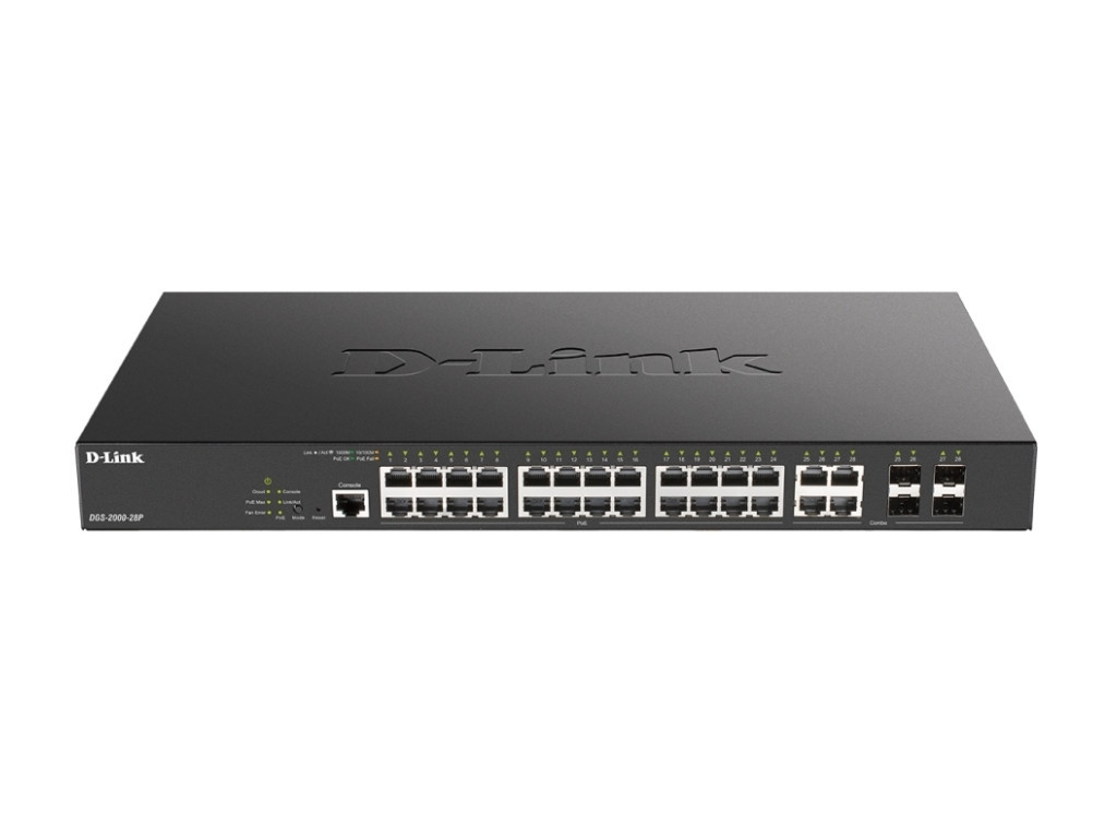 Комутатор D-Link 24-port PoE Gigabit Managed Switch + 4 Combo 1000BaseT/SFP 24197.jpg