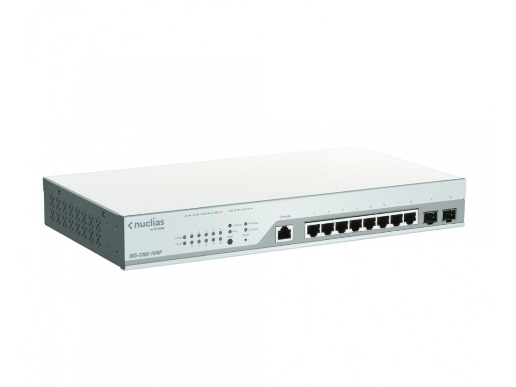 Комутатор D-Link 10-Port Gigabit PoE+ Nuclias Smart Managed Switch including 2x SFP Ports (With 1 Year License) 9262_1.jpg