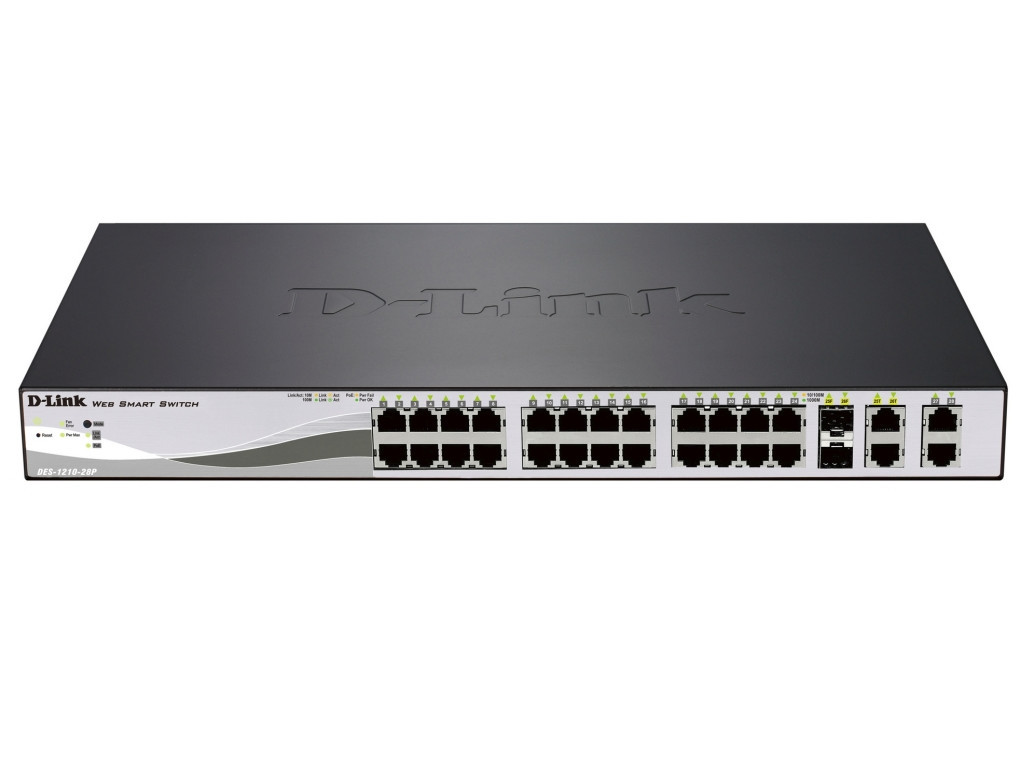 Комутатор D-Link 24-port 10/100 PoE Smart Switch + 2 Combo 1000BaseT/SFP + 2 Gigabit 9266_1.jpg