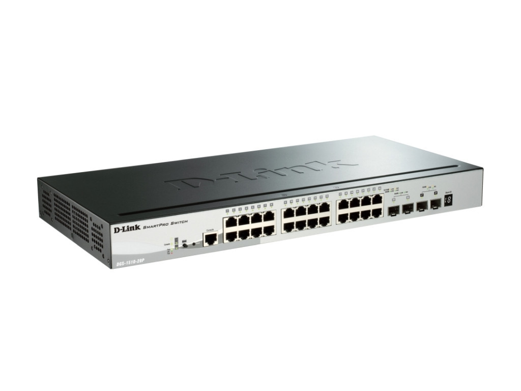 Комутатор D-Link 28-Port Gigabit Stackable SmartPro PoE Switch including 2 SFP ports and 2 x 10G SFP+ ports 9294.jpg