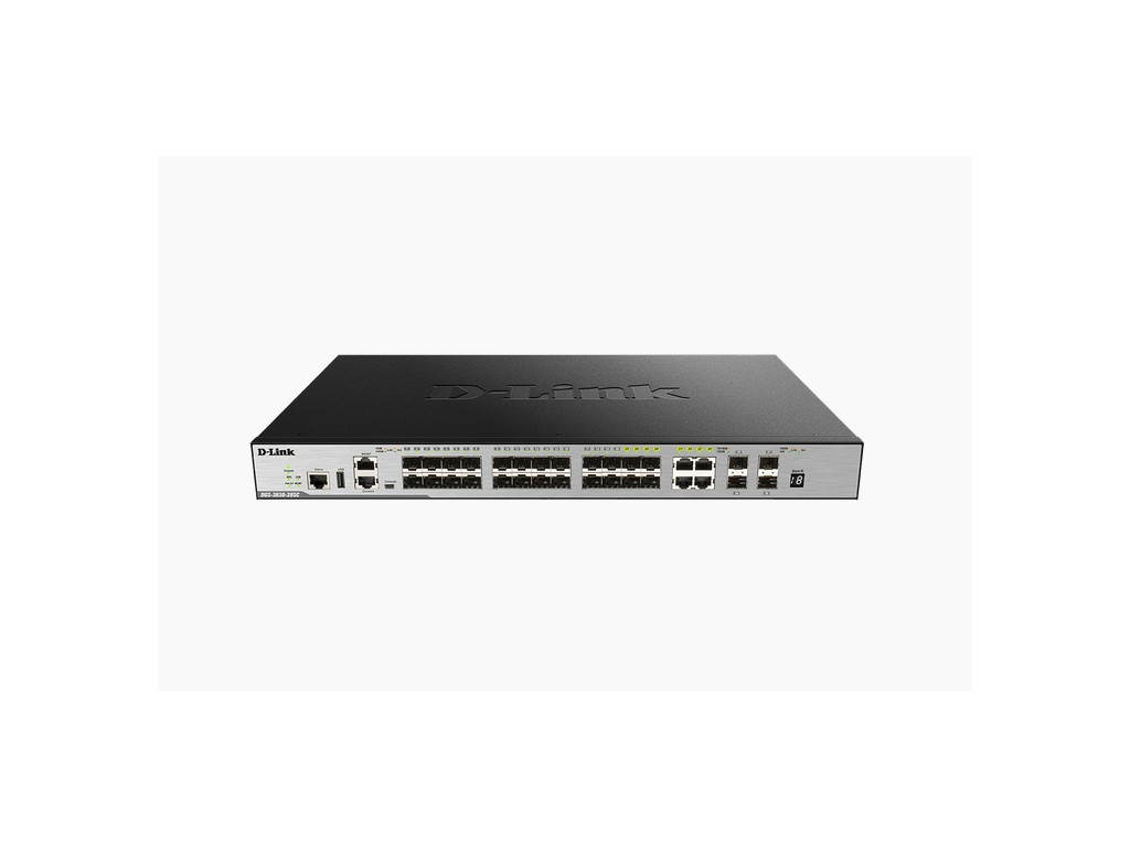 Комутатор D-Link xStack 20-port SFP Layer 3 Stackable Managed Gigabit Switch including 4-port Combo 1000BaseT/SFP plus 4 10GE SFP+ 9304.jpg