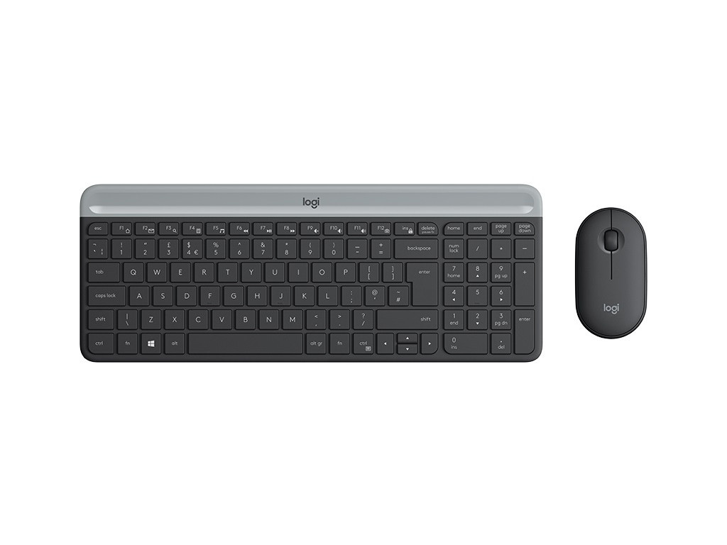 Комплект Logitech Slim Wireless Keyboard and Mouse Combo MK470 - GRAPHITE 4111.jpg