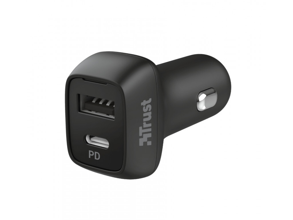 Зарядно устройство TRUST Qmax USB C+A Car Charger PD 30W 2834.jpg