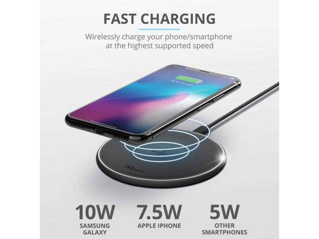 Зарядно устройство TRUST Qylo Fast Wireless Charging Pad Black 2838_12.jpg