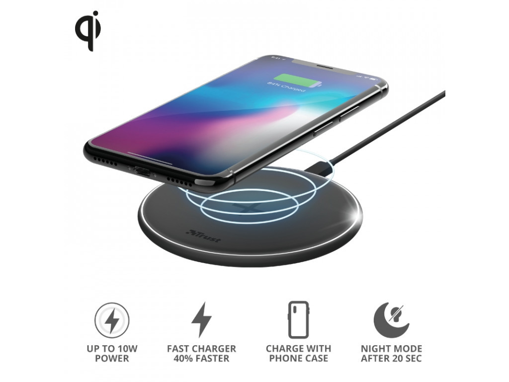 Зарядно устройство TRUST Qylo Fast Wireless Charging Pad Black 2838_22.jpg