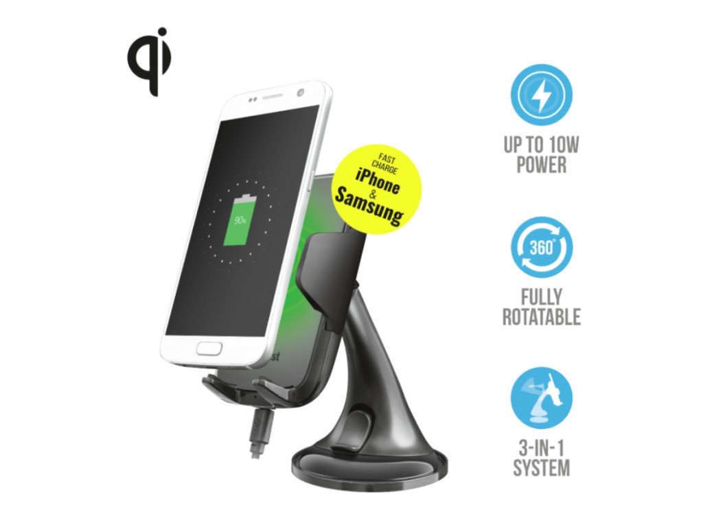 Зарядно устройство TRUST Yudo10 Wireless Fast-charging Car Phone Holder 2841_1.jpg