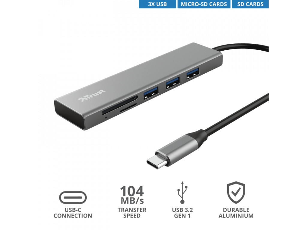 USB хъб TRUST Halyx Fast USB-C Hub & Card Reader 6572_20.jpg