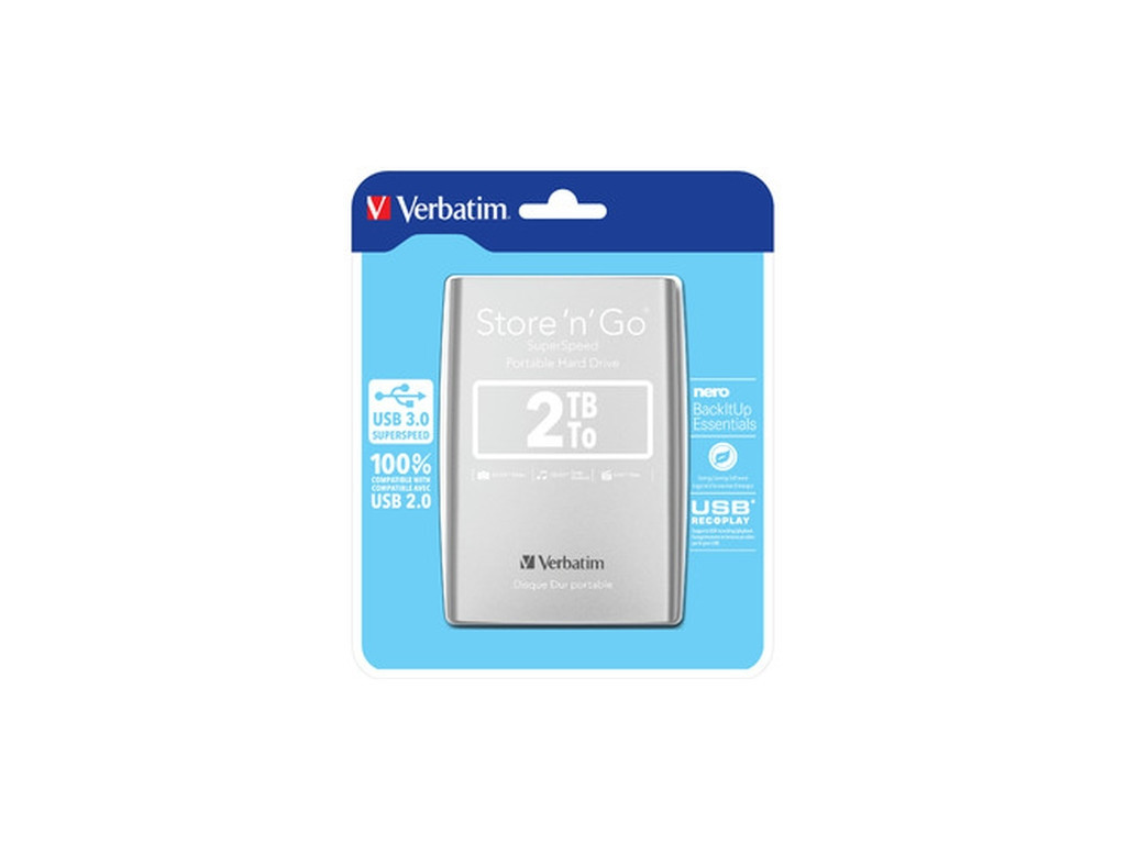 Твърд диск Verbatim ext 2TB USB3.0 Silver 2 15624.jpg